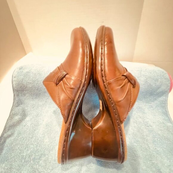 Earth Origins Addison Shoes Womens Size 7.5M Brown Leather Slip On Mules Comfort - Picture 11 of 15